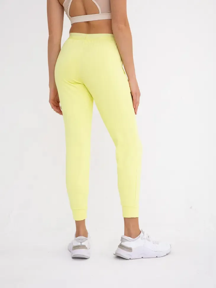 Active Joggers with Textured Interior Light Lime