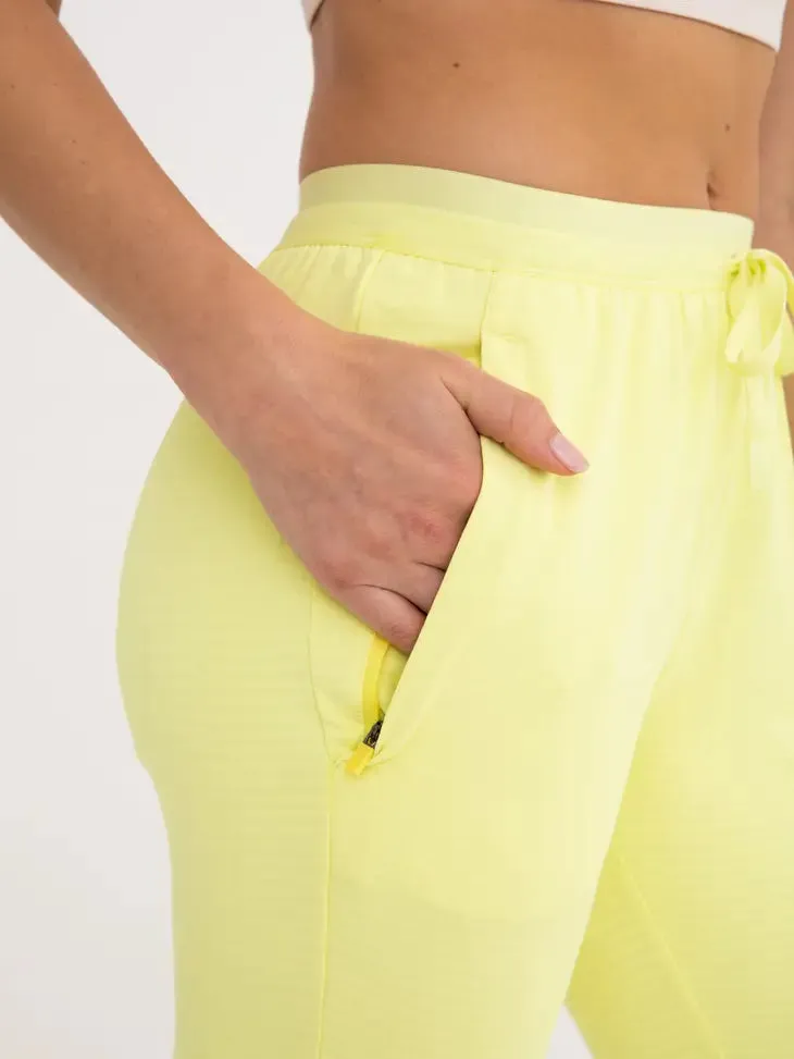 Active Joggers with Textured Interior Light Lime