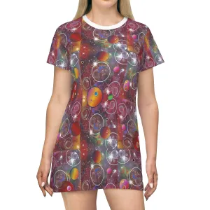 All Over Print T-Shirt Dress GALAXY