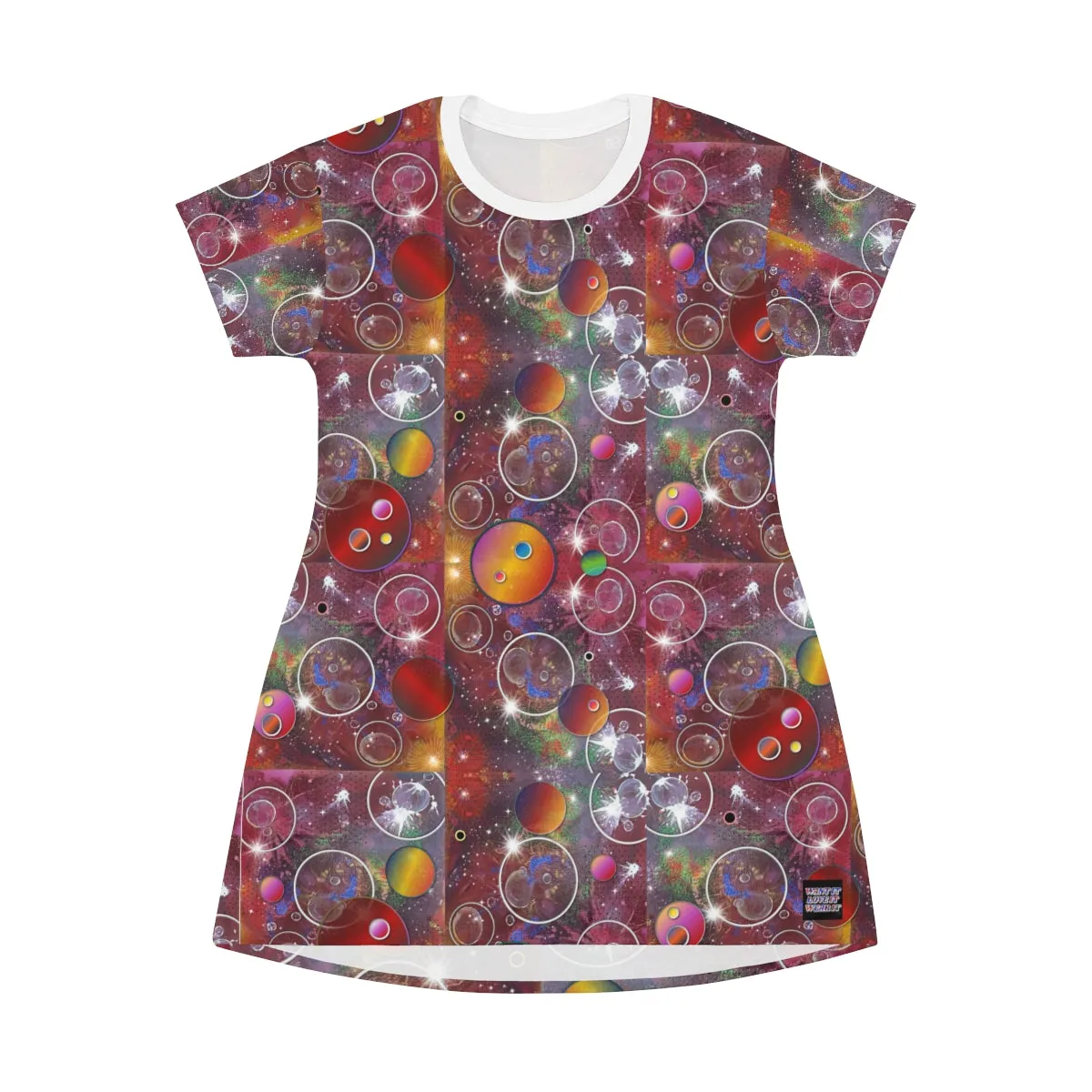 All Over Print T-Shirt Dress GALAXY