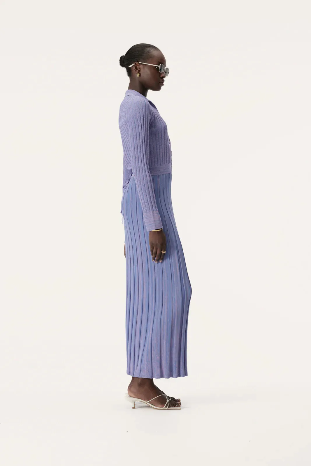 ALMO KNIT DRESS | Violet Mix