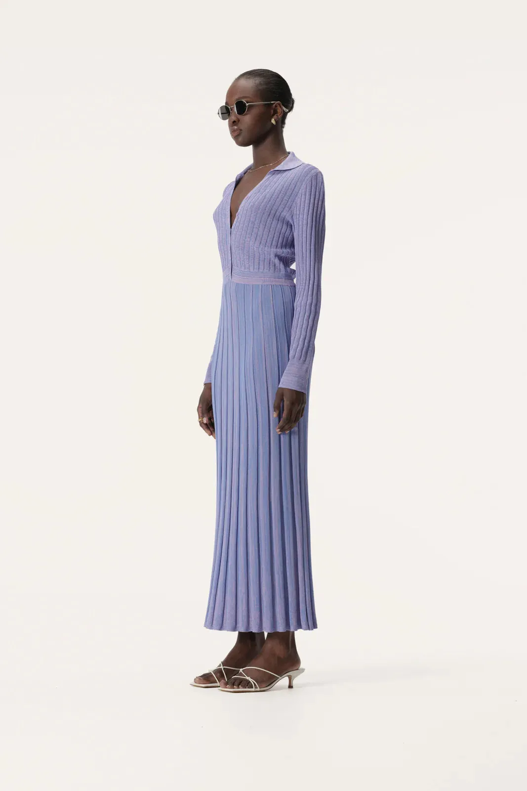 ALMO KNIT DRESS | Violet Mix