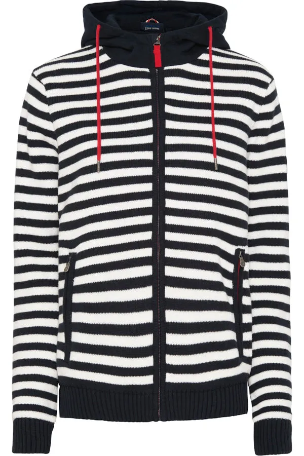 Annelie Striped Windbreaker - Dark Navy/Pearl