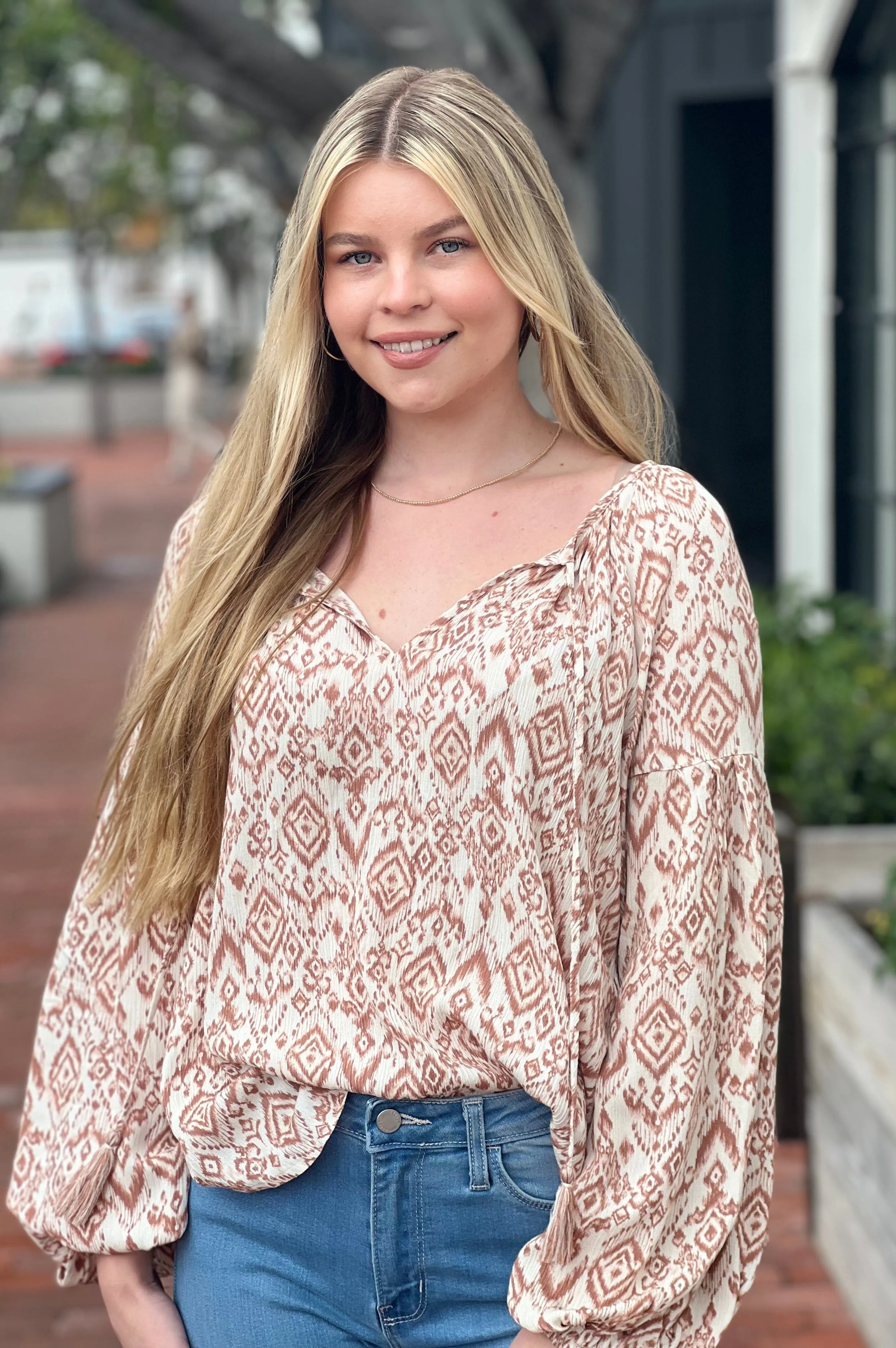 Beach Nights Blouse Ivory Sand