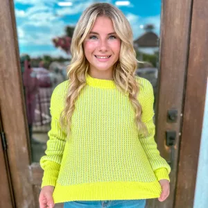 Best Behavior Lime Sweater