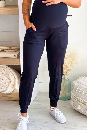 Black Maternity Jogger Pants