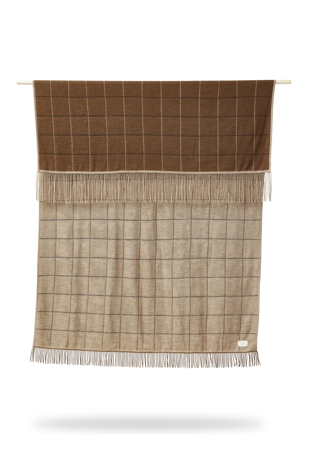 Brown Fringed Wool Blanket | Form & Refine Aymara