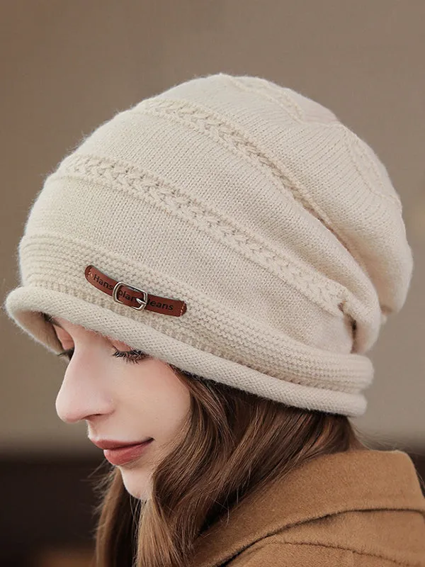 Buckle Keep Warm Knitted Hats