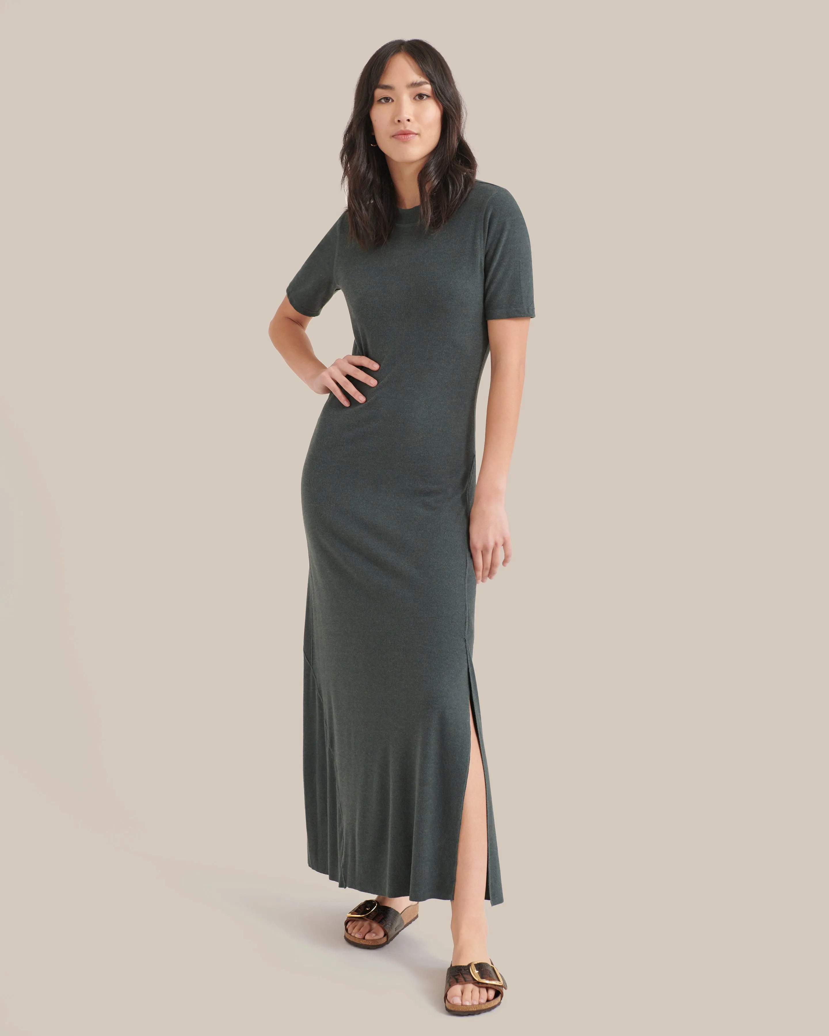 Cleo Short-Sleeve Maxi Dress