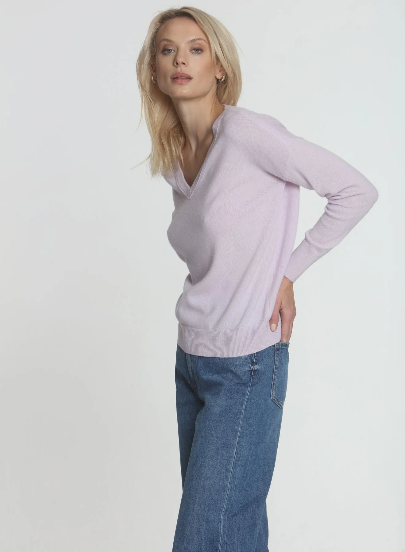 CORE Cashmere BF Vee - Rose