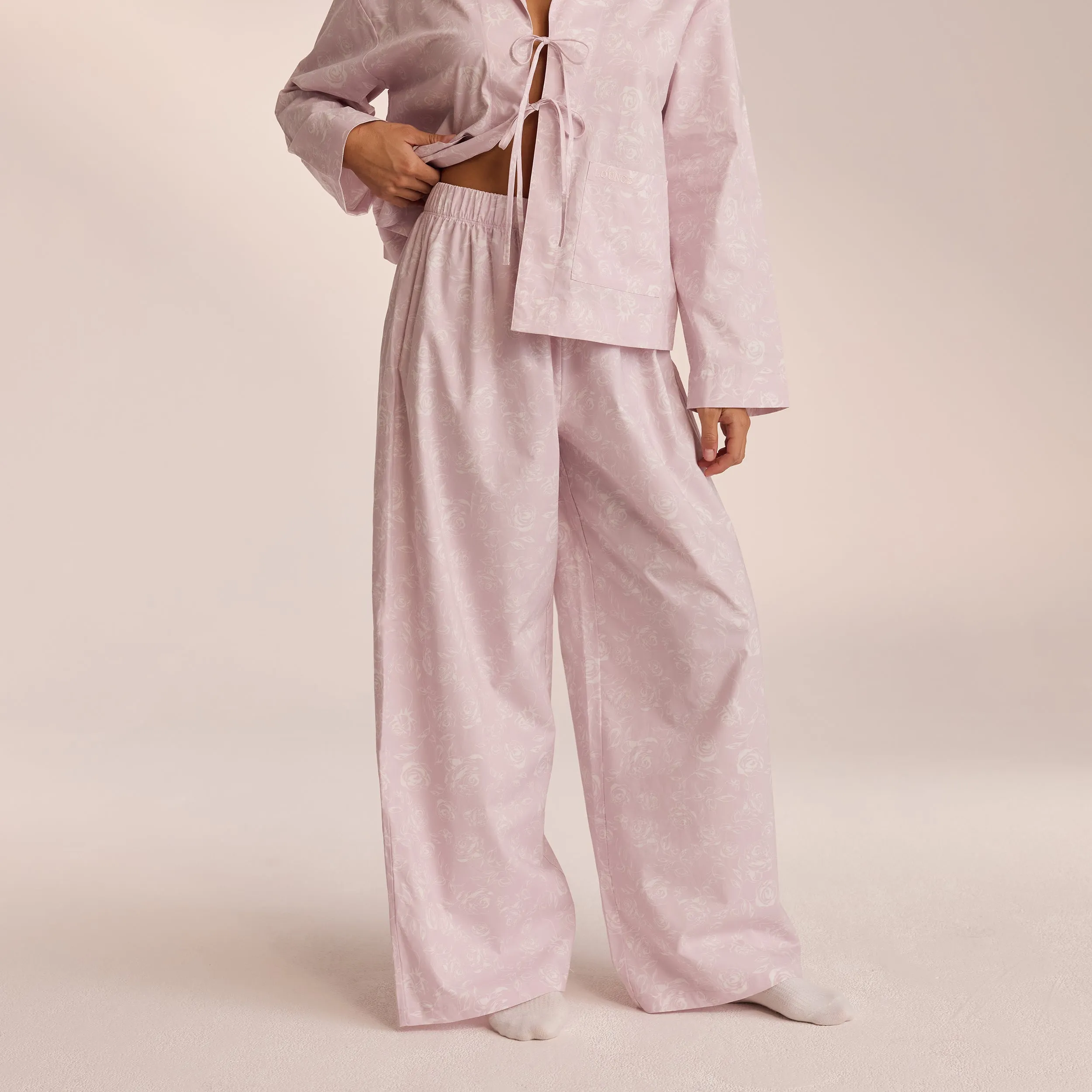 Cotton Pyjama Bottoms - Lilac