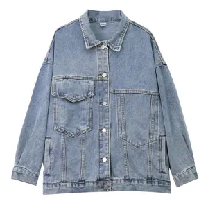 Cozy Up Asymmetrical Denim Jacket