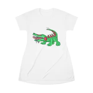 Crocodilas All Over Print T-Shirt Dress