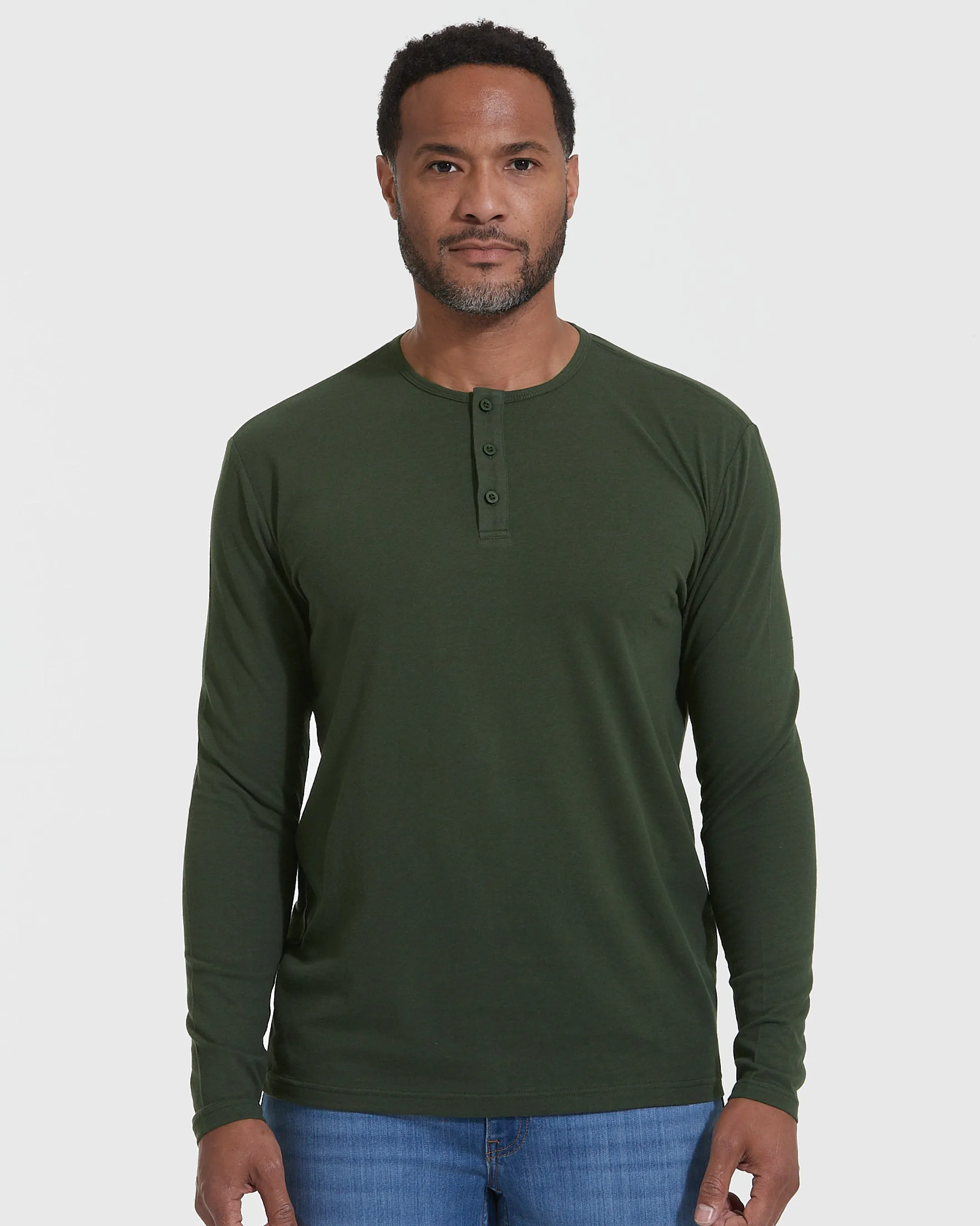 Dark Olive Long Sleeve Henley