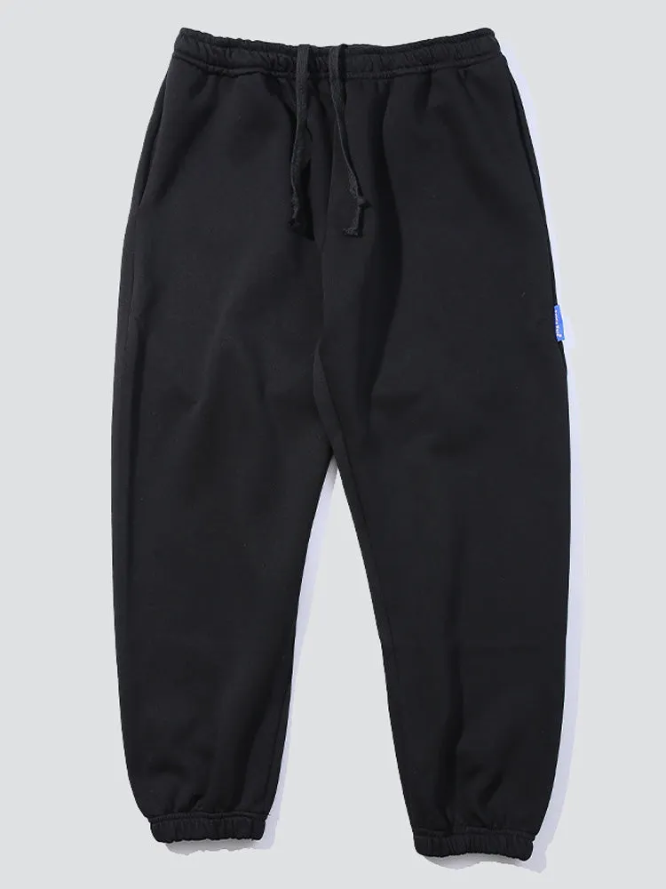 Drawstring Solid Colour Sweatpants