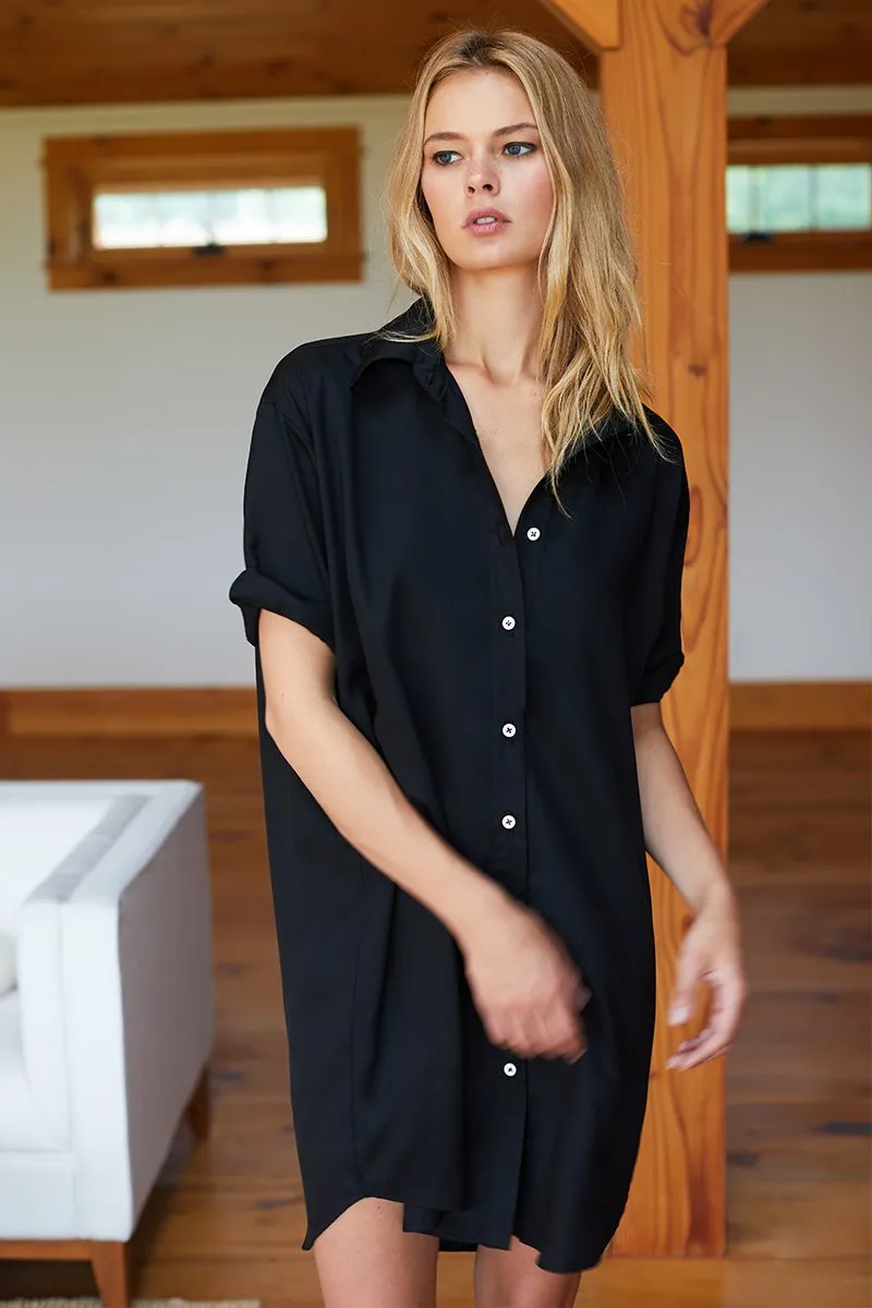 Emerson Fry Black Shirt Dress