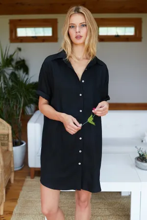 Emerson Fry Black Shirt Dress