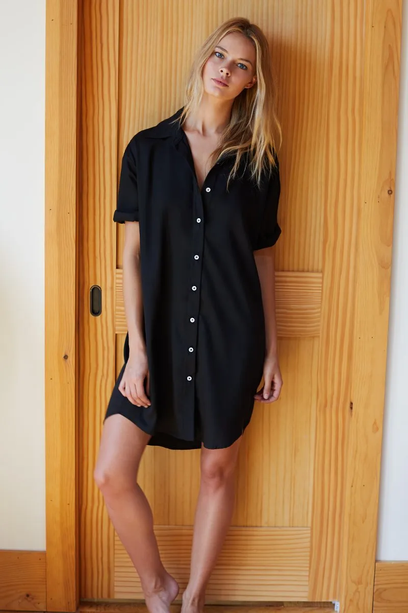 Emerson Fry Black Shirt Dress