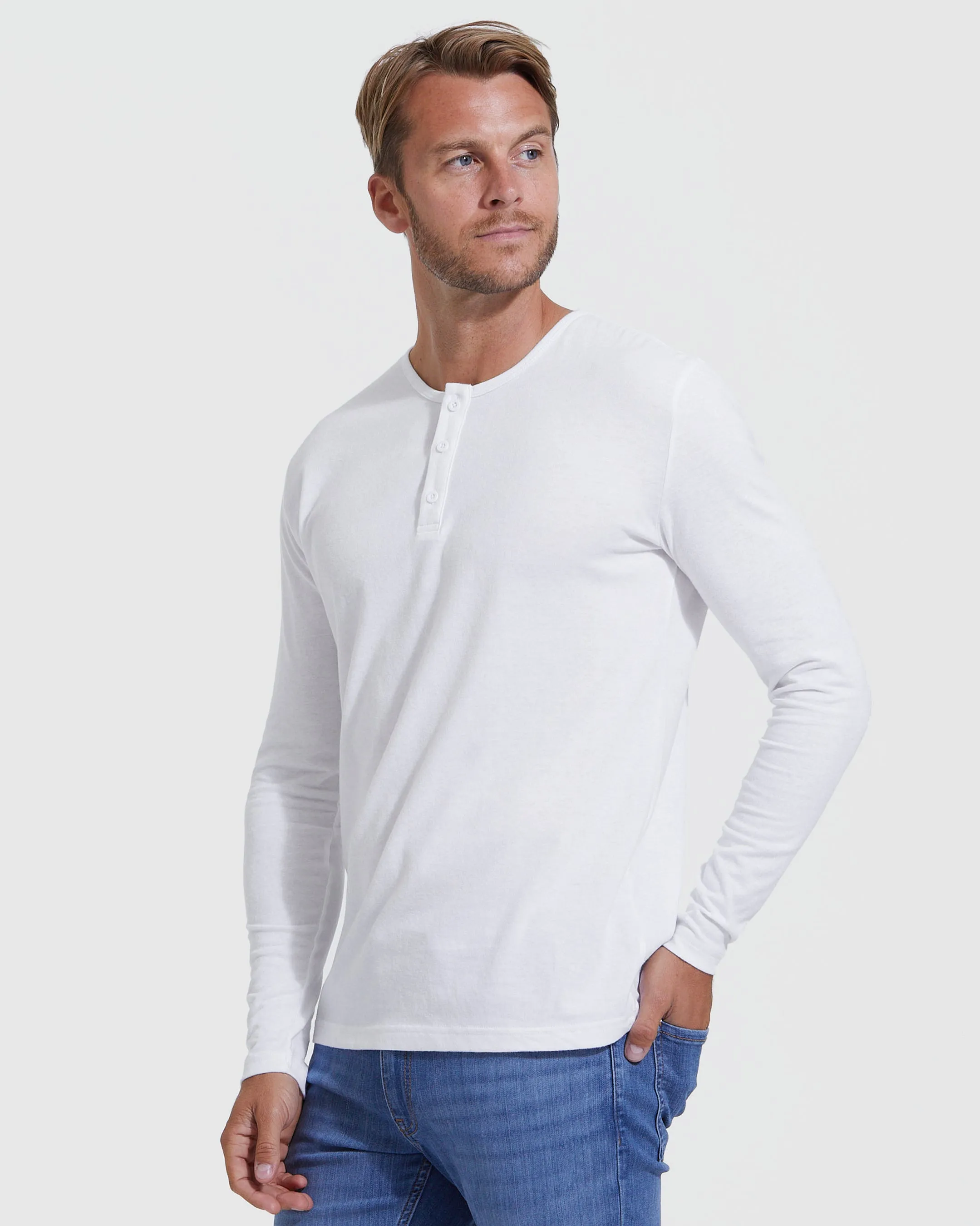 Essential Long Sleeve Henley 3-Pack