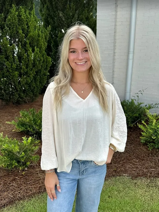 Fall Dreams Ivory Blouse