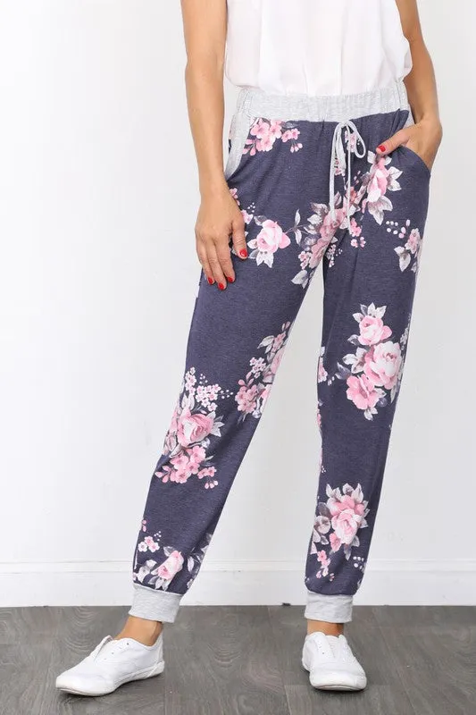 Floral Drawstring Jogger