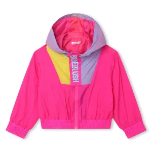 Girls Pink Hooded Windbreaker