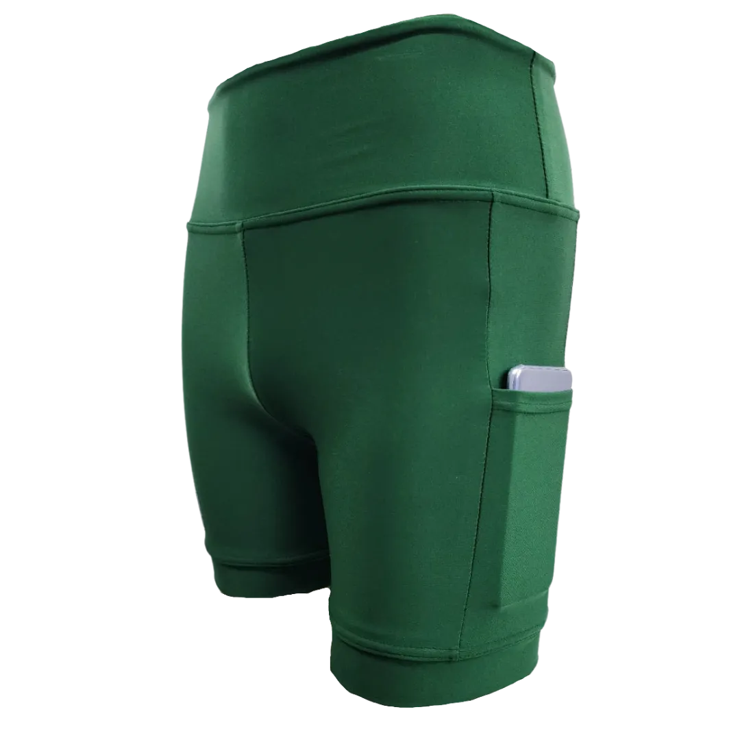 High Waist Funky Pants - Bottle Green