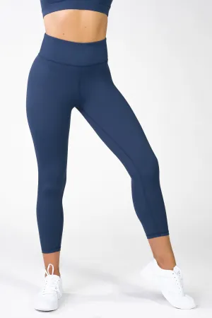 Infinity Navy High Waisted 7/8 Leggings