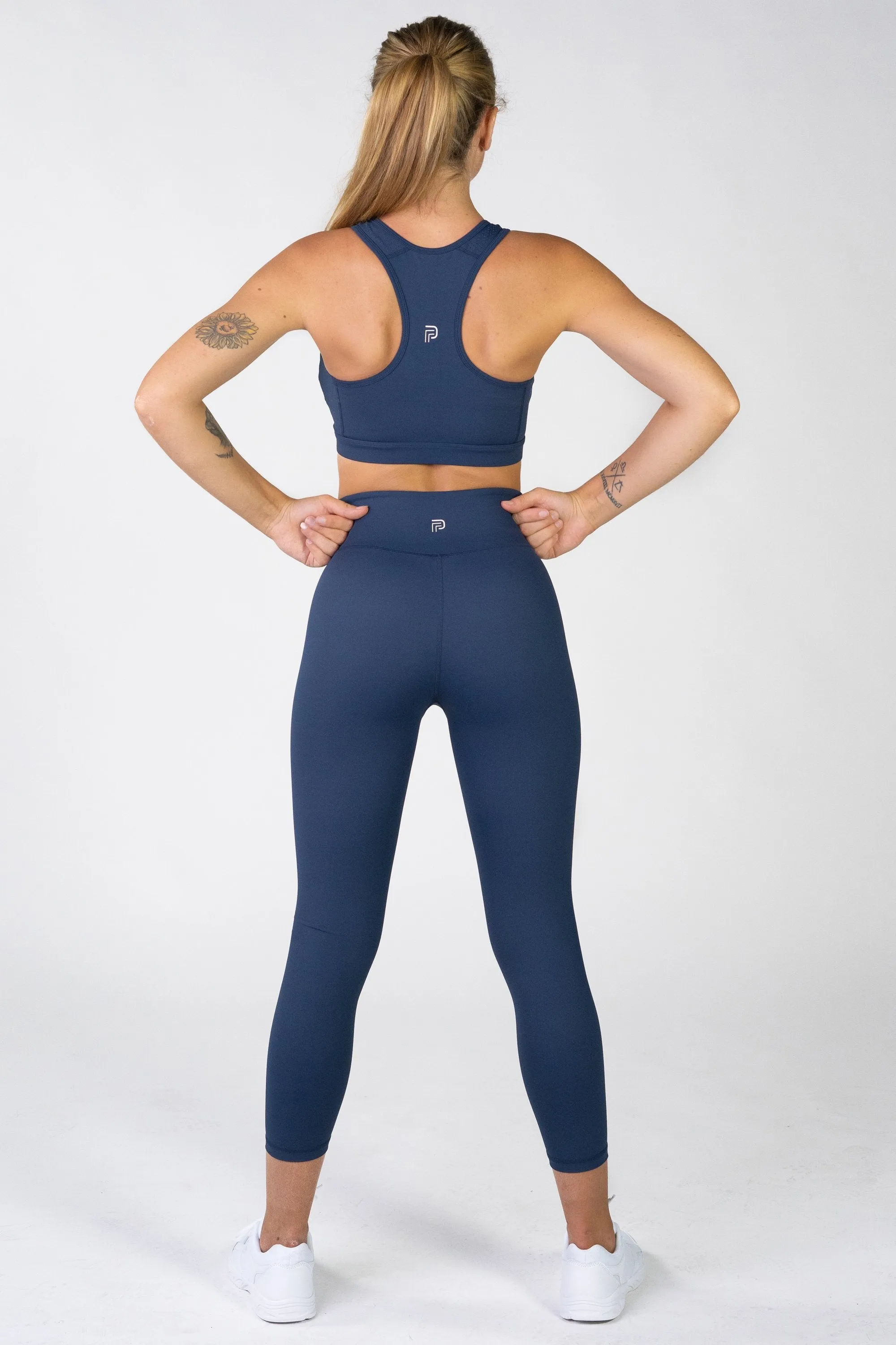 Infinity Navy High Waisted 7/8 Leggings