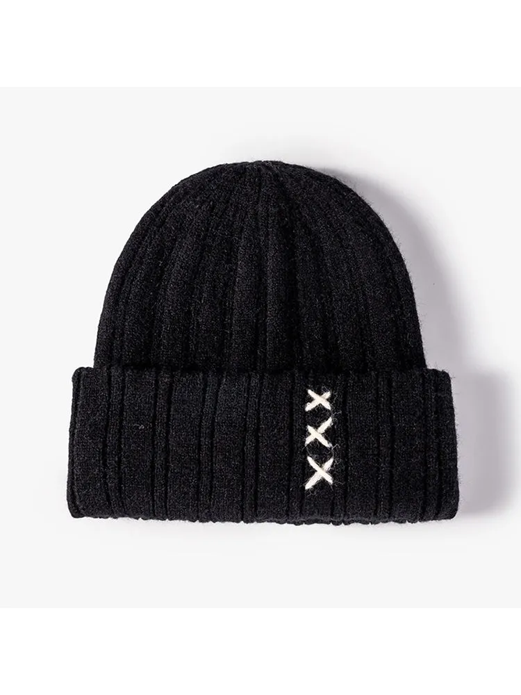 Jacquard Stitches Warm Knitted Beanie