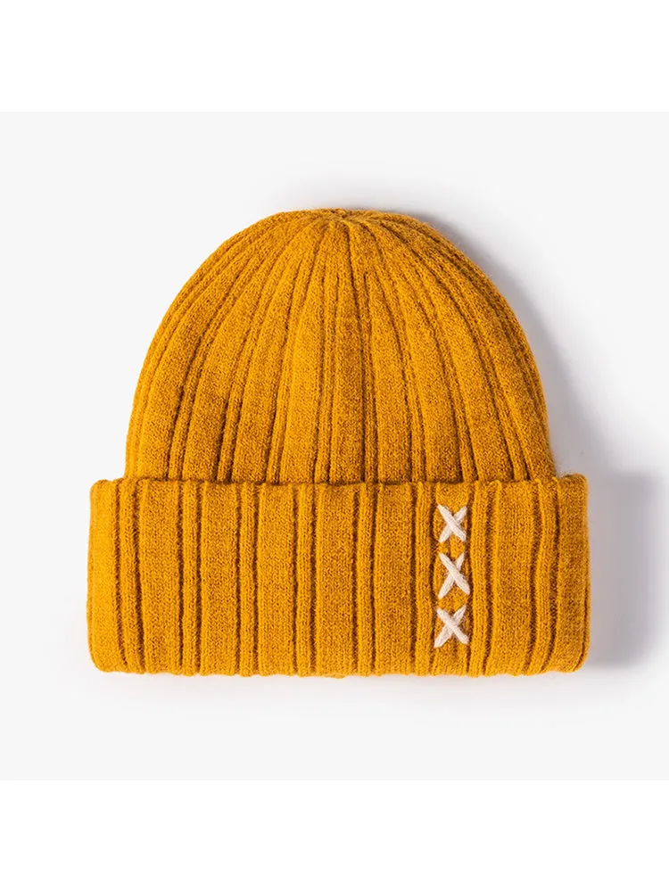 Jacquard Stitches Warm Knitted Beanie