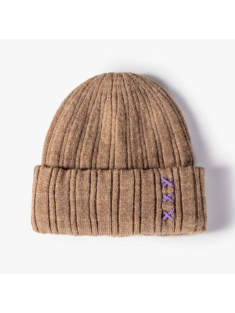 Jacquard Stitches Warm Knitted Beanie