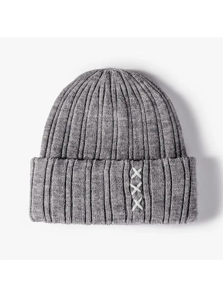 Jacquard Stitches Warm Knitted Beanie