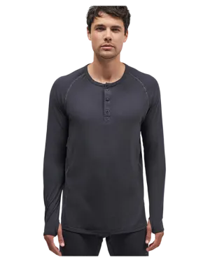 Le Bent Mens 200 Tech Henley - Dark Cloud