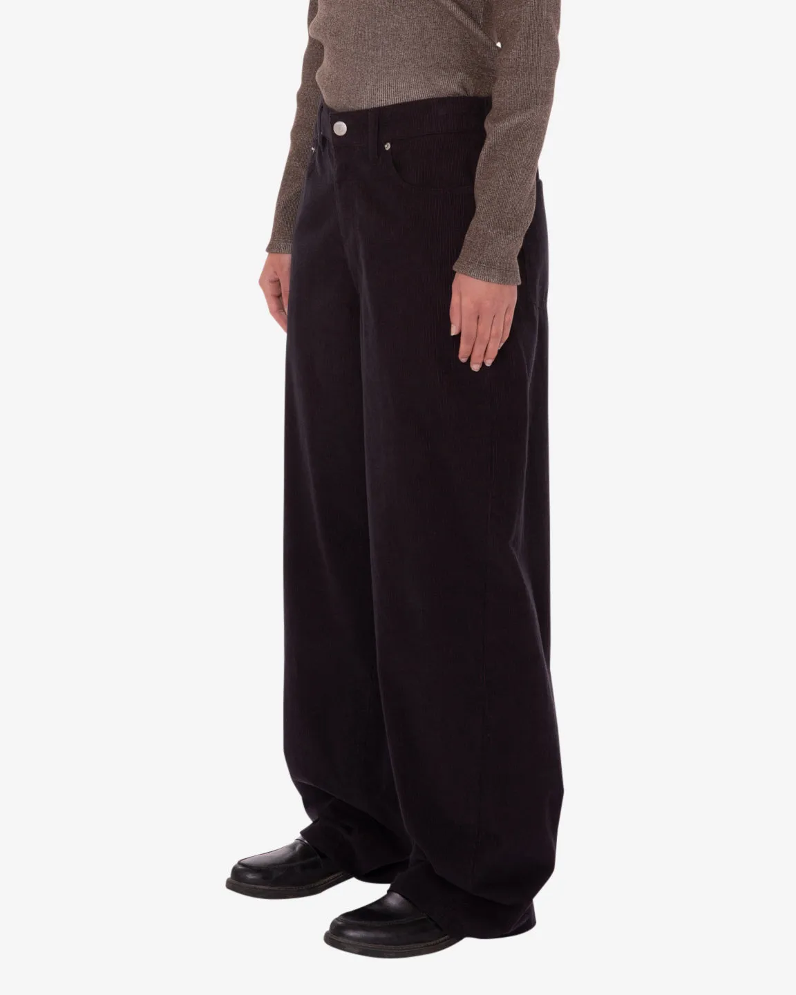 LEAH BAGGY 2-TONE CORD PANT