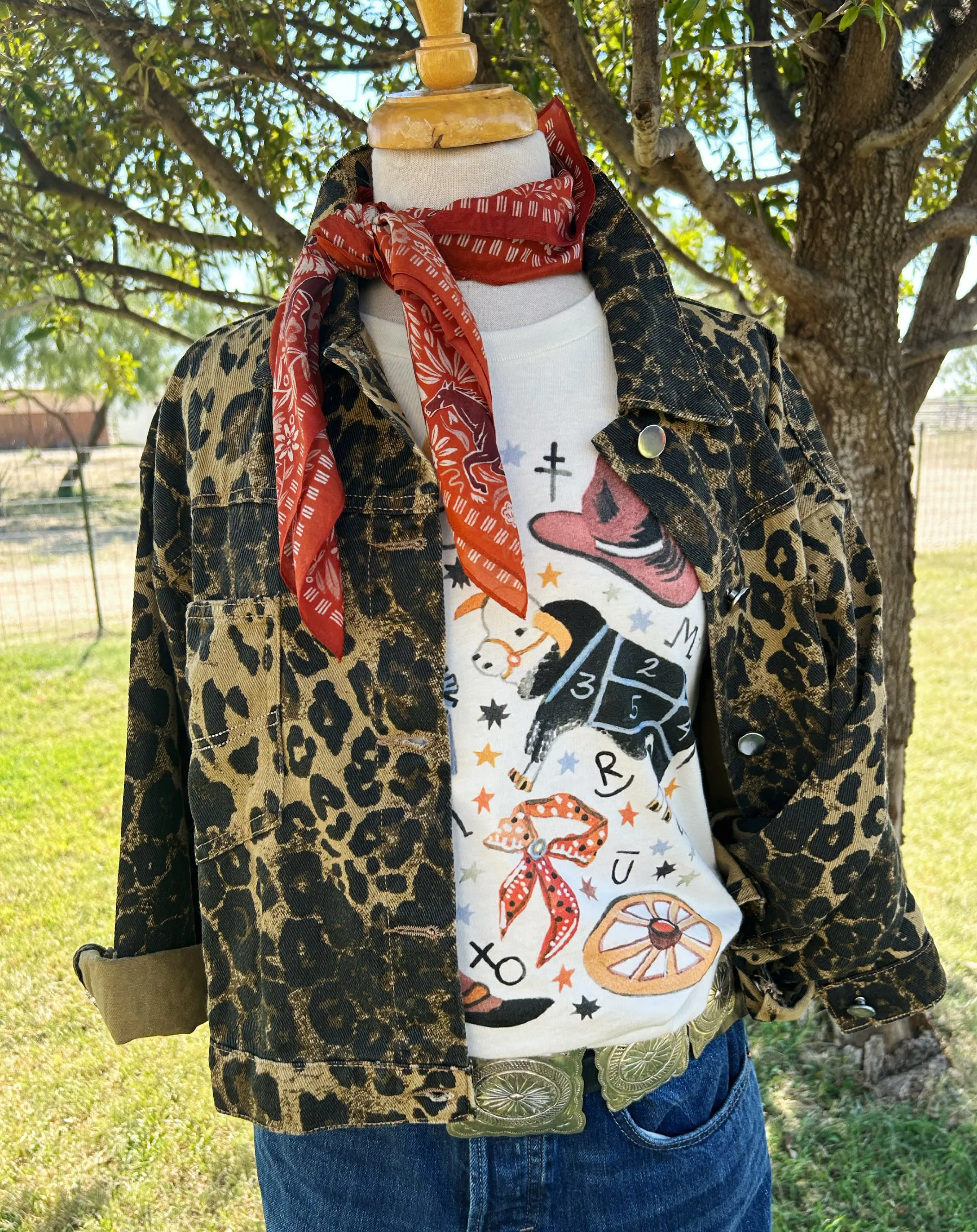 Leopard Denim Jacket