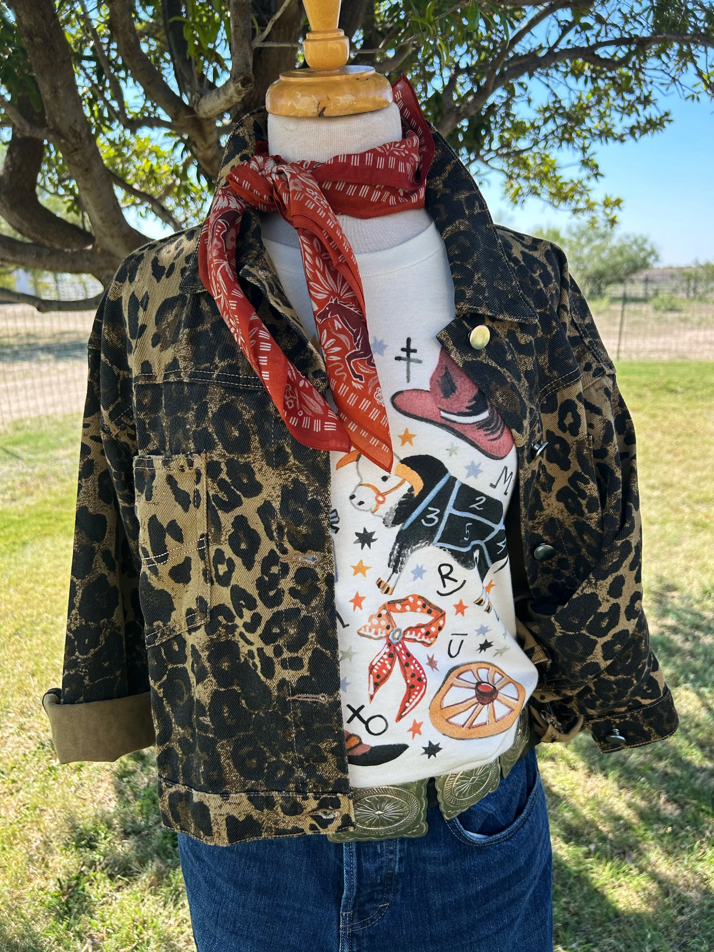 Leopard Denim Jacket