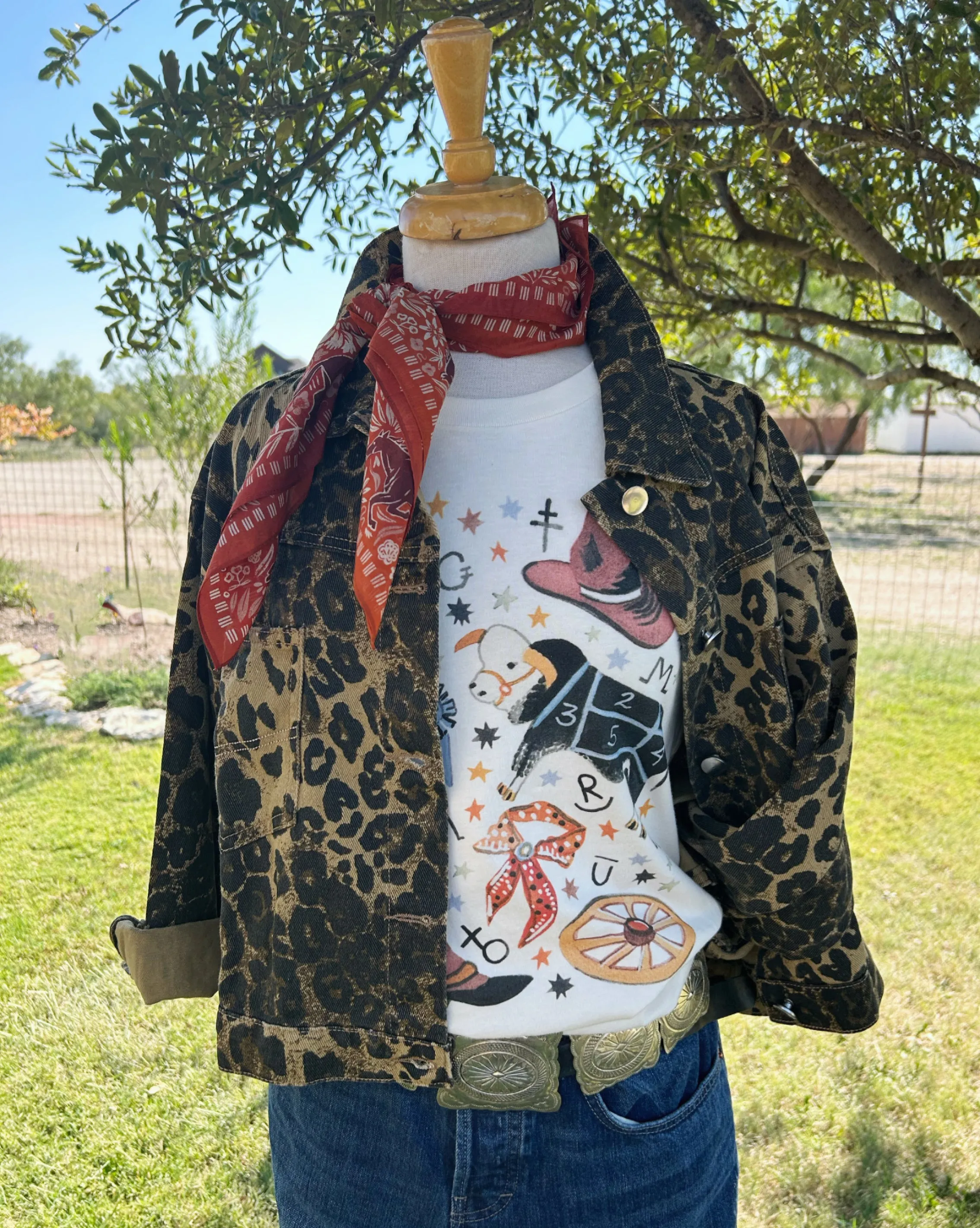 Leopard Denim Jacket