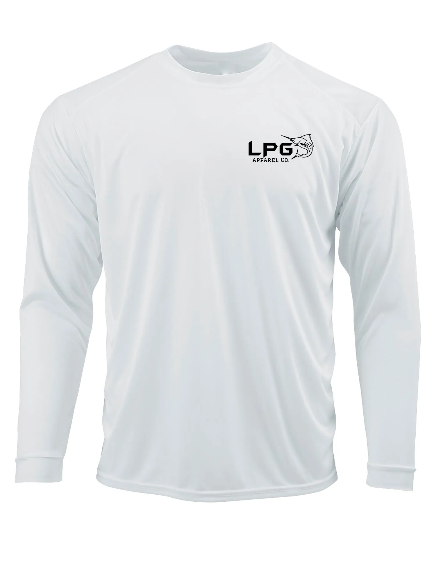 LPG Apparel Co. Bahama Flag Tag & Release Grunge Marlin LS Performance Dri-Fit UPF 50 Rashguard T-Shirt