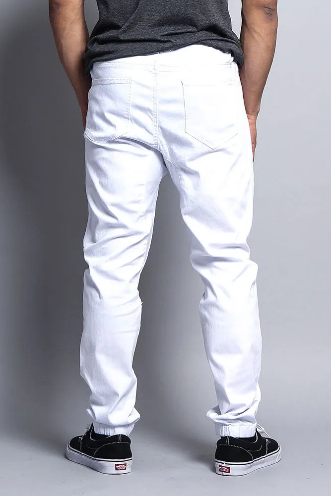 Men's Jogger Twill Pants (White)