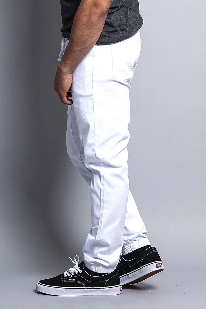 Men's Jogger Twill Pants (White)