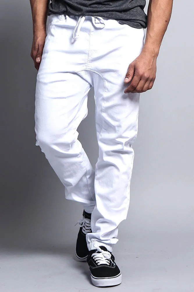 Men's Jogger Twill Pants (White)