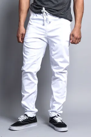 Men's Jogger Twill Pants (White)