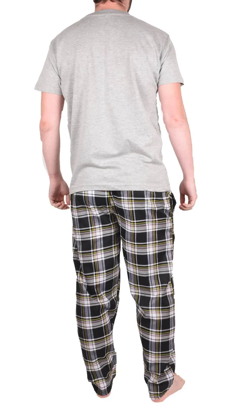 Mens Woven lounge Cotton T-Shirt Pajama Set