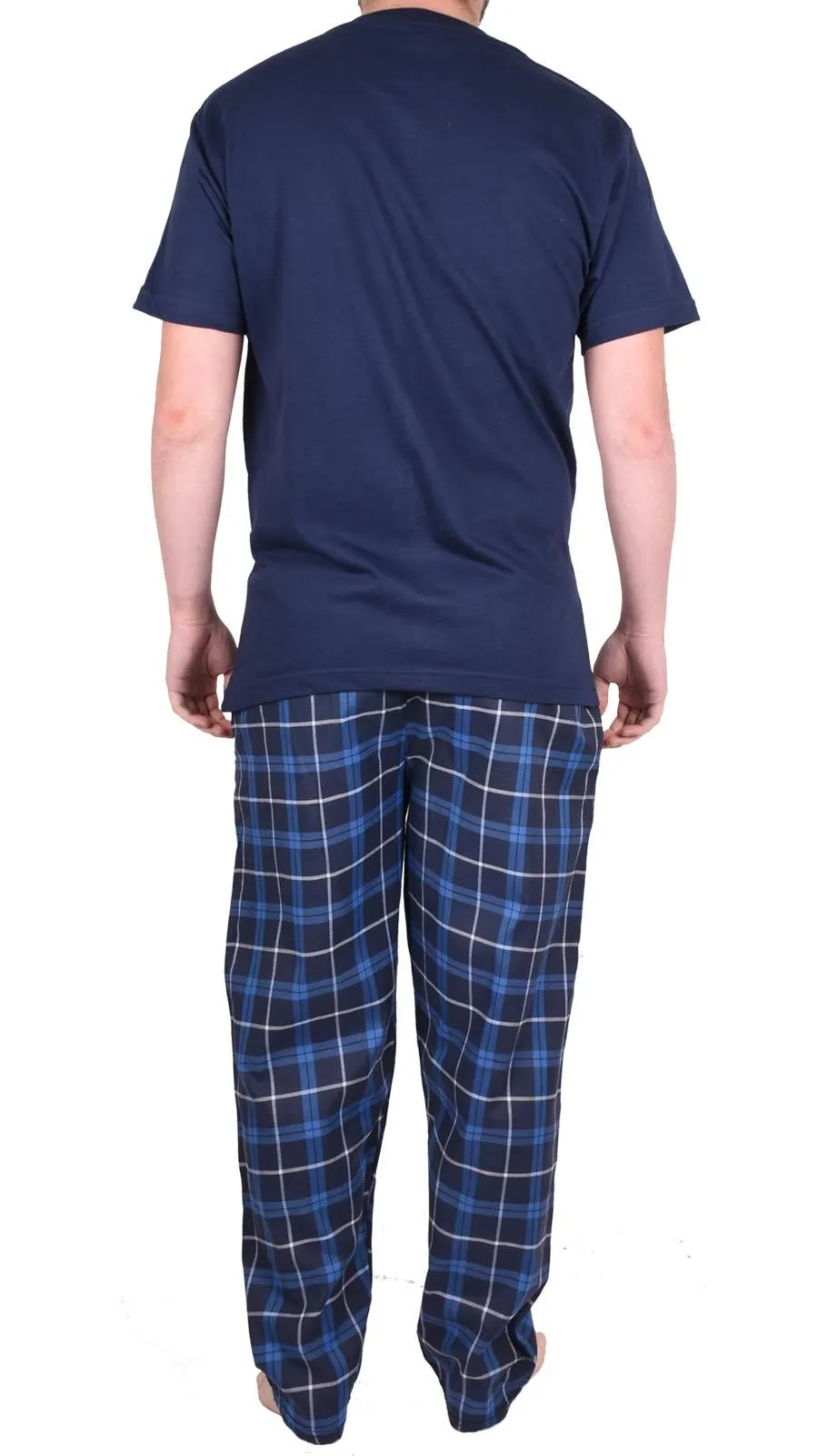 Mens Woven lounge Cotton T-Shirt Pajama Set