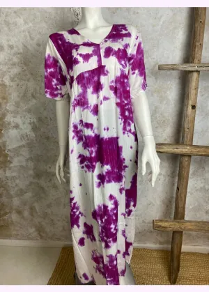 M.X.O. Magenta Tie Dye Maxi dress 37122