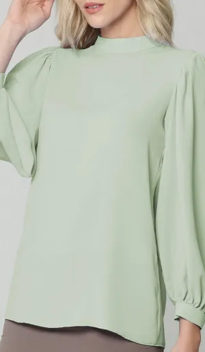 Nariman Essential Everyday Blouse - Sage - Final Sale