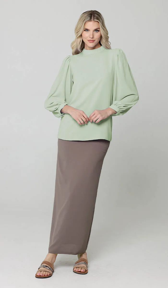 Nariman Essential Everyday Blouse - Sage - Final Sale