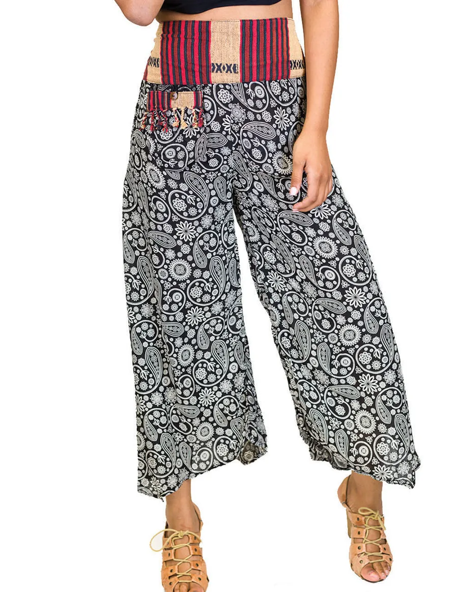 Paisley Print Palazzo Pants