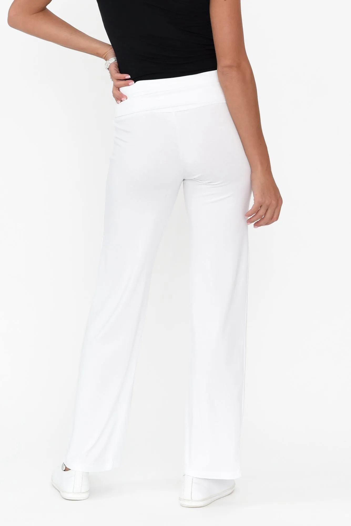 Pamela White Bamboo Pants